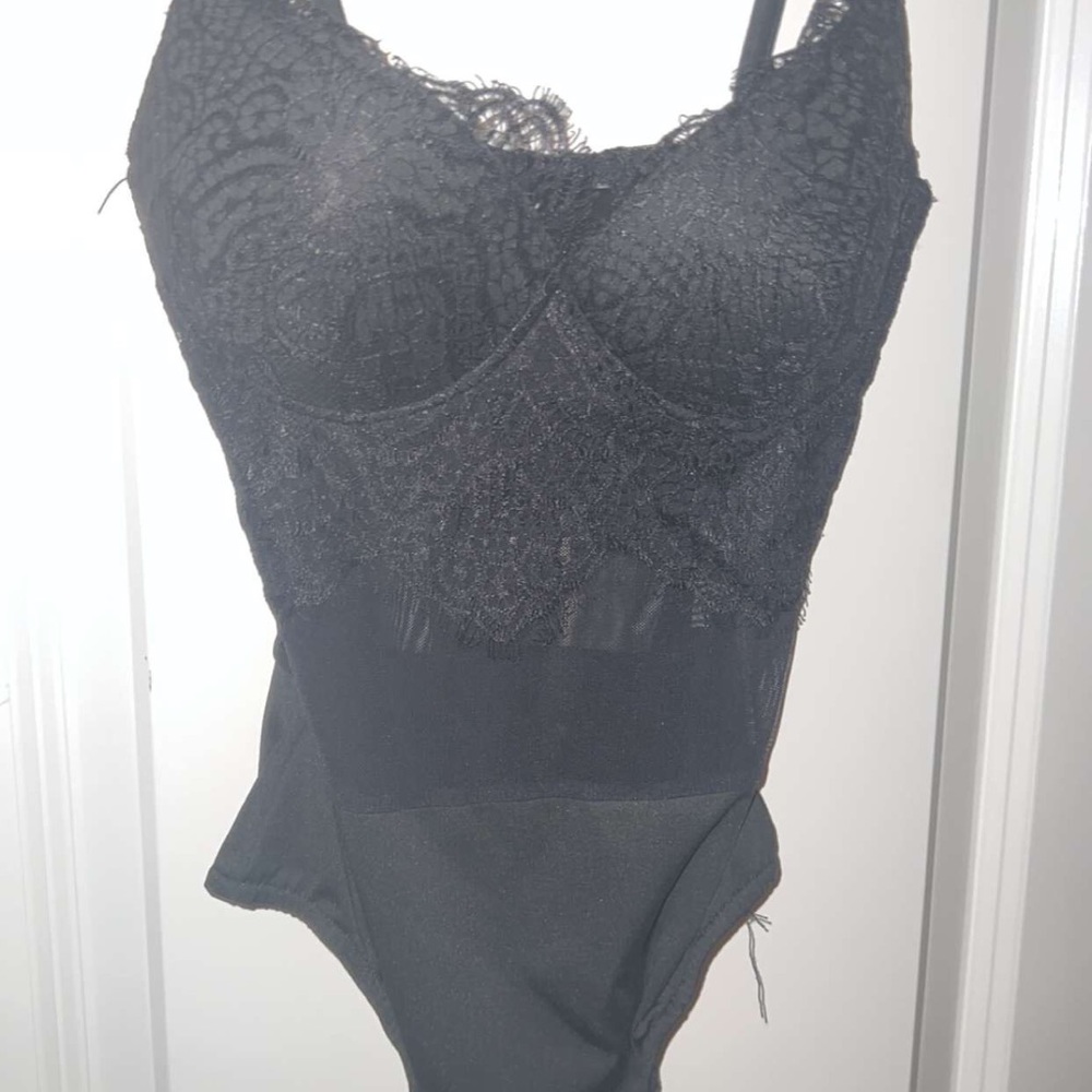 Black lace bodysuit